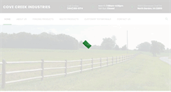 Desktop Screenshot of covecreekindustries.com